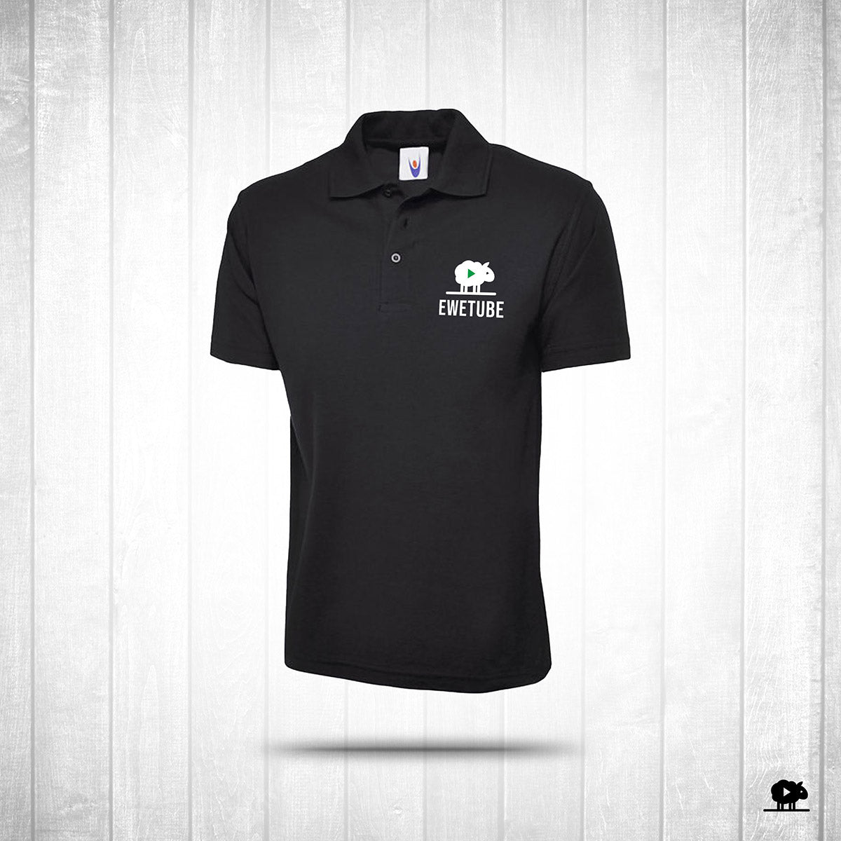 Men's Embroidered Polo Shirt - Black