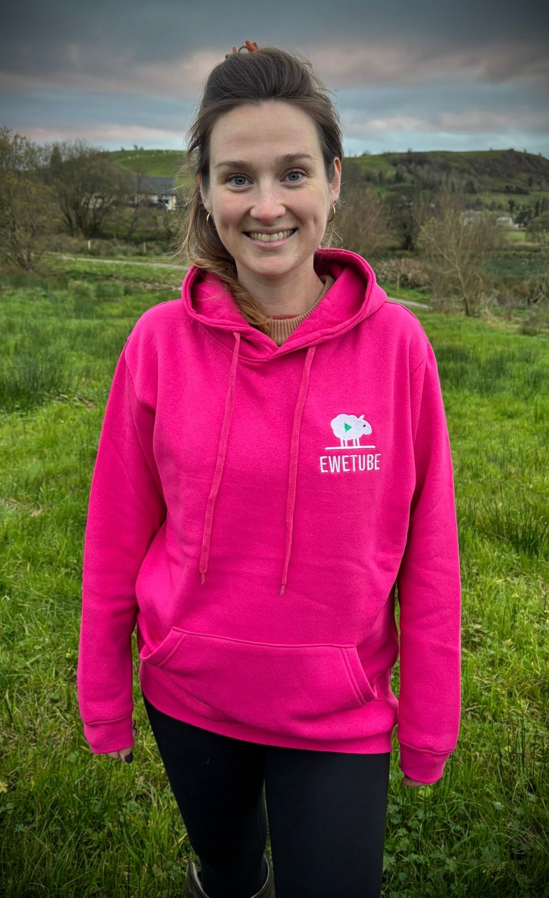 NEW Pink Hoodie - DOUBLE sided logo