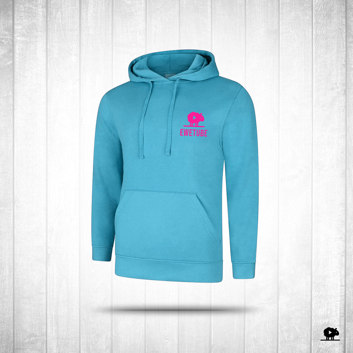 NEW Sky Blue Hoodie - DOUBLE Sided Logo