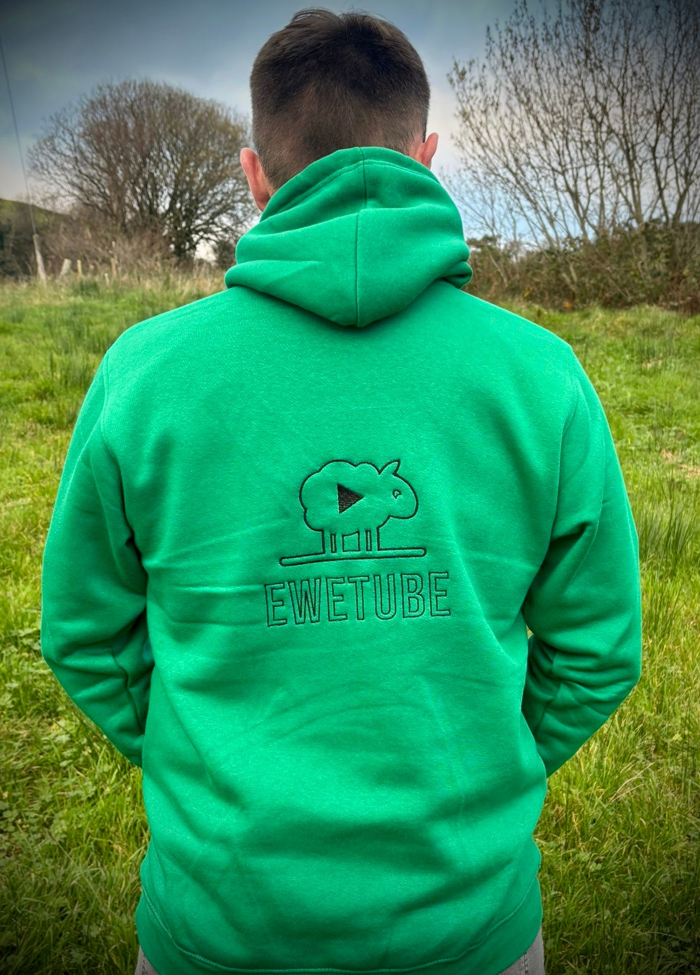 NEW Green Hoodie - DOUBLE Sided logo