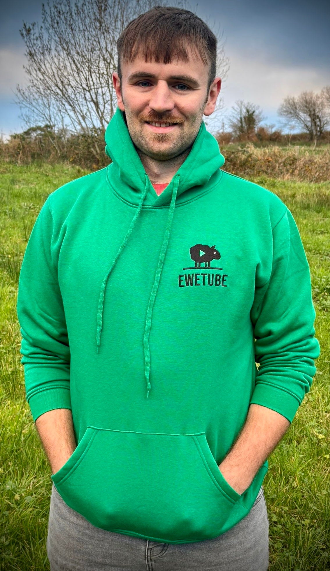 NEW Green Hoodie - DOUBLE Sided logo