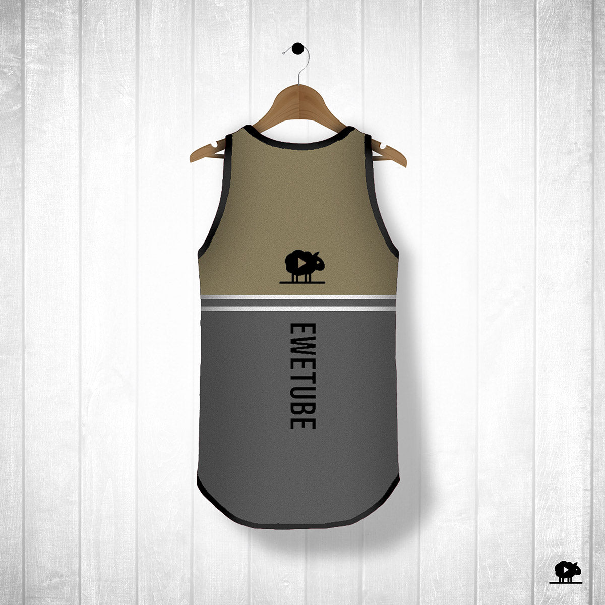 Adult NEW Singlet - Khaki/Grey