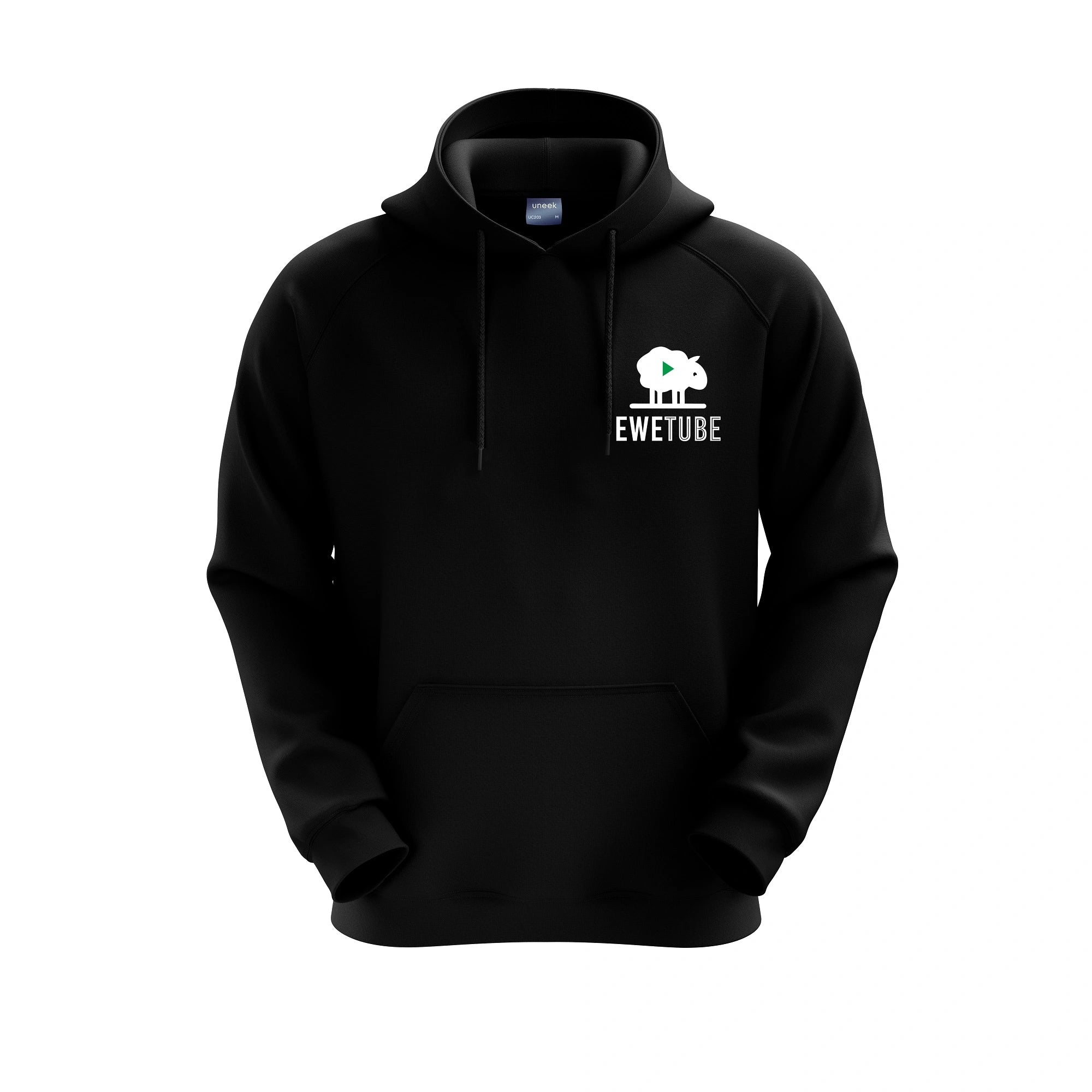Black shop embroidered hoodie